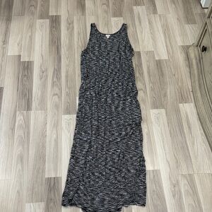 Merona Black and Gray Maxi Dress